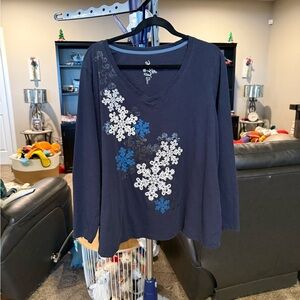 Made for life Navy Blue Long Sleeve Top. Size 3X